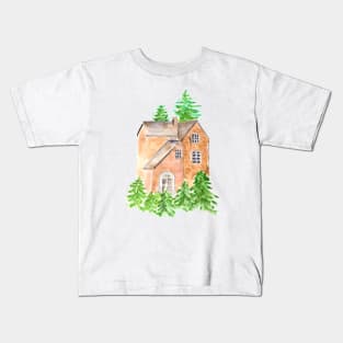 Christmas cottage Kids T-Shirt